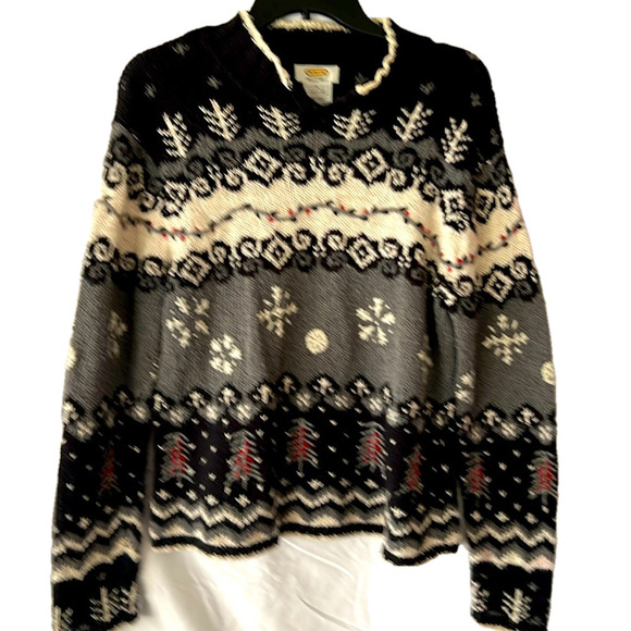 Talbots Hand Knit Sweater, Christmas, SZ M, PTP 19”, L 23”, Beautiful Sweater - Picture 1 of 13